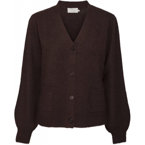 Minus Angie knit cardigan- Deep mahogany melange